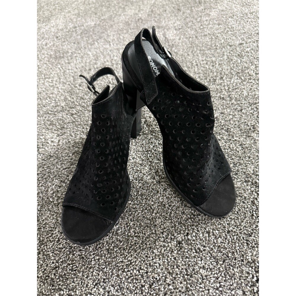 Sonoma Goods For Life Womens Slingback Block Heel Sandals Black Size 10M